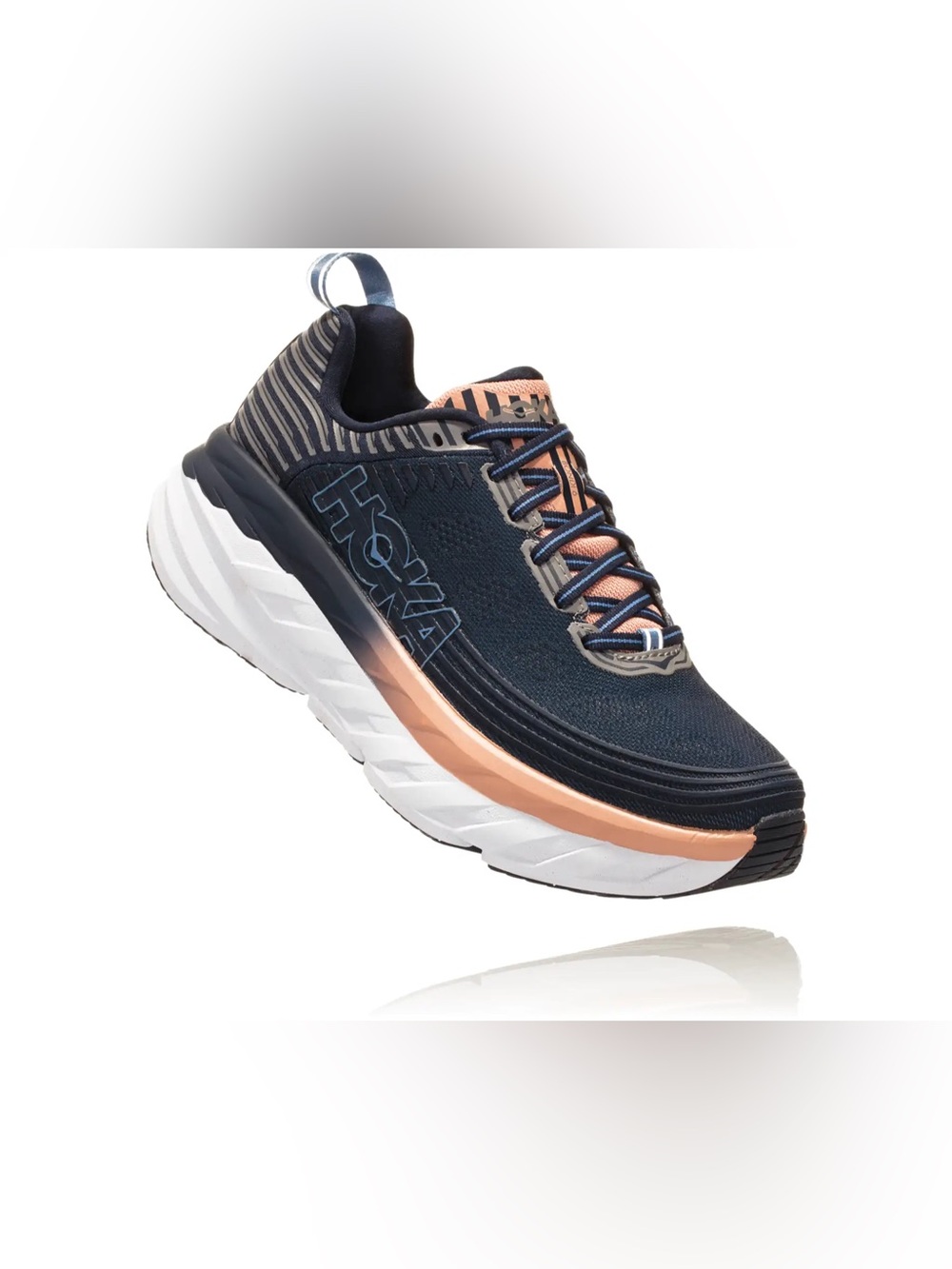 Hoka One One Bondi 6 Running Shoes Women 9 Navy Blue